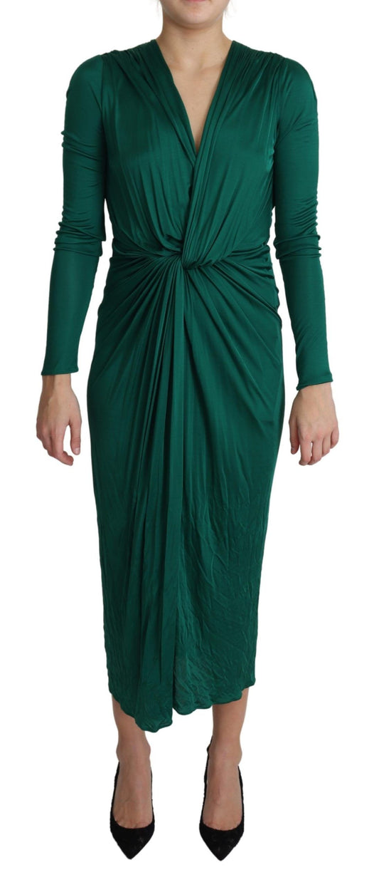 Emerald elegantie bodycon midi-jurk