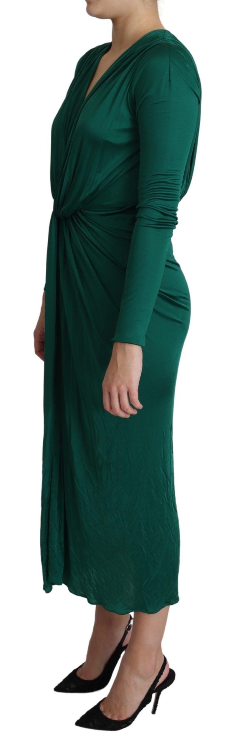 Emerald elegantie bodycon midi-jurk