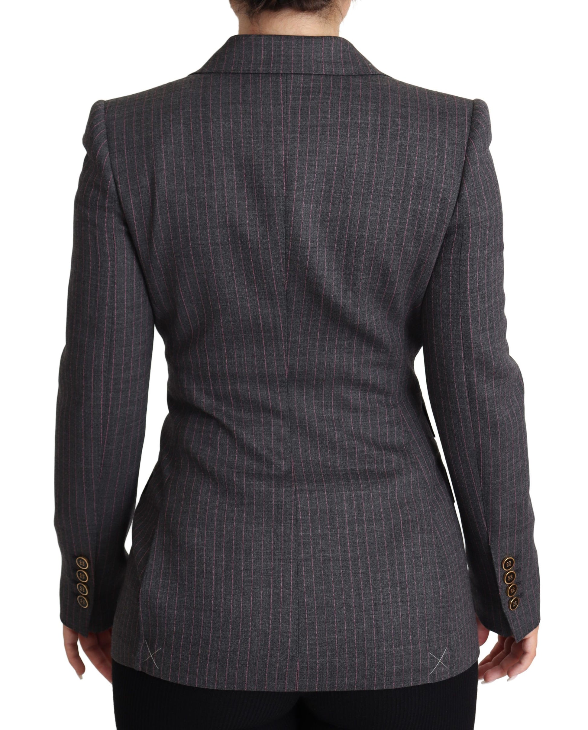 Elegante grijze stretchwollen blazer