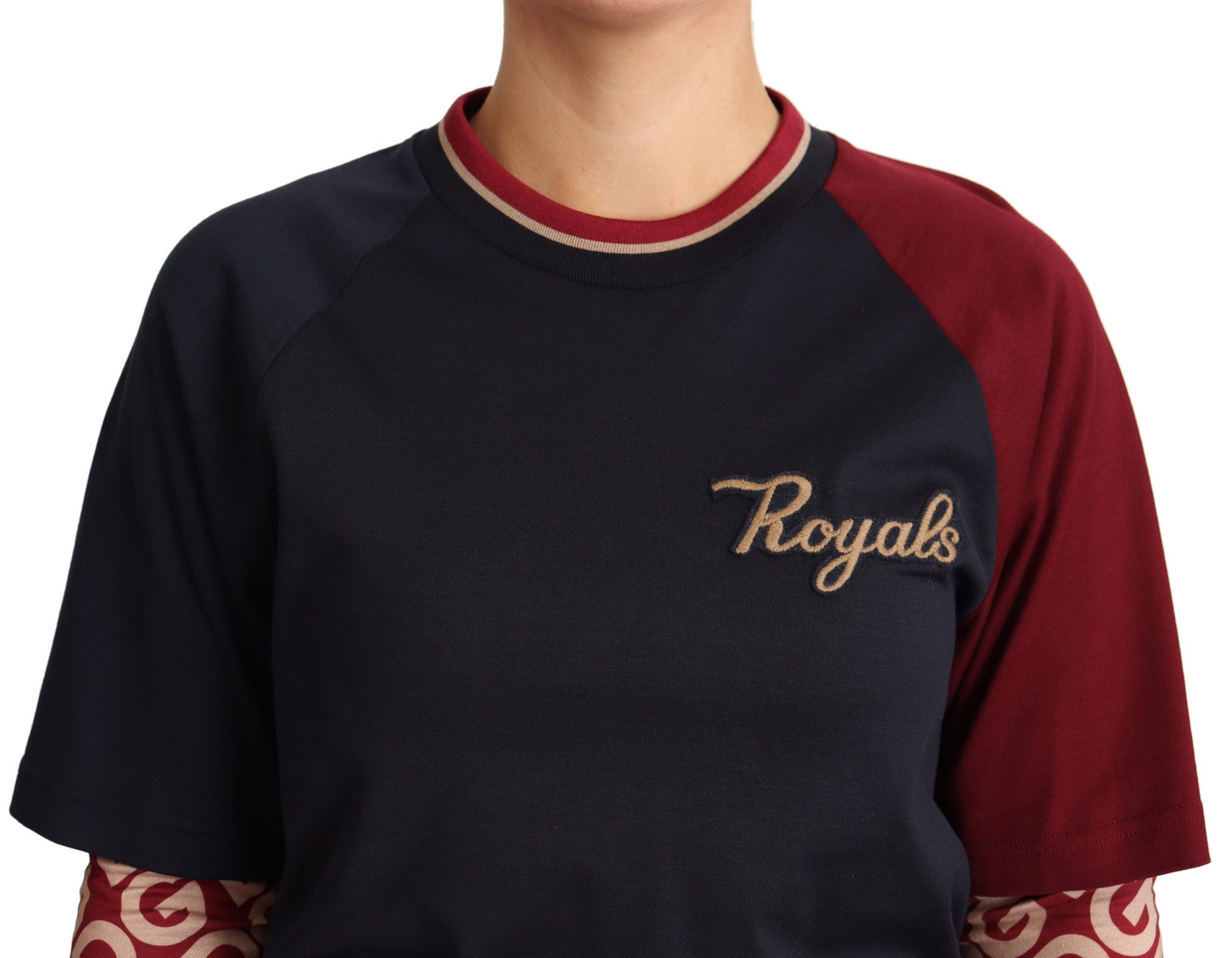 Jersey de cuello redondo de algodón Royals multicolor