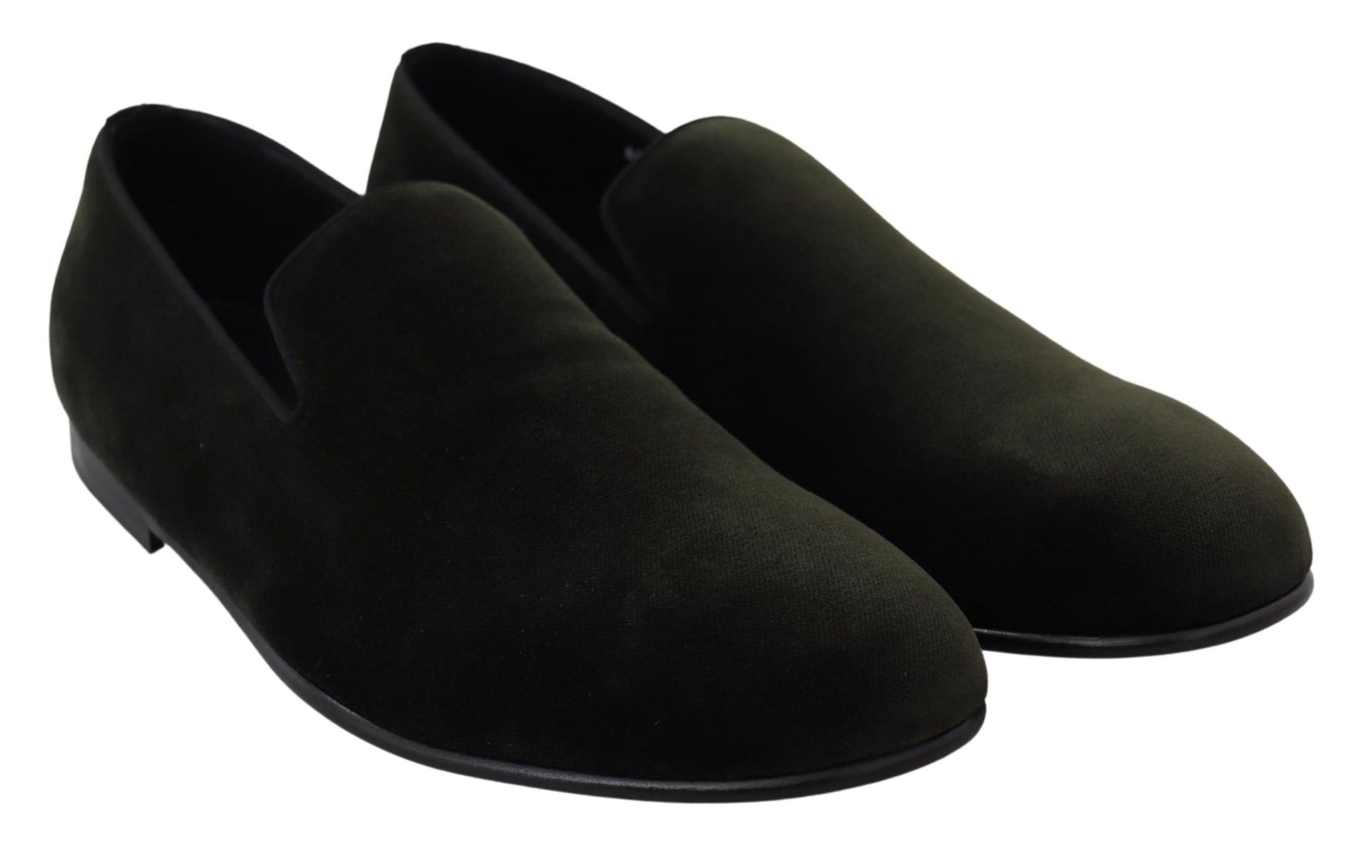 Mocasines elegantes de terciopelo verde