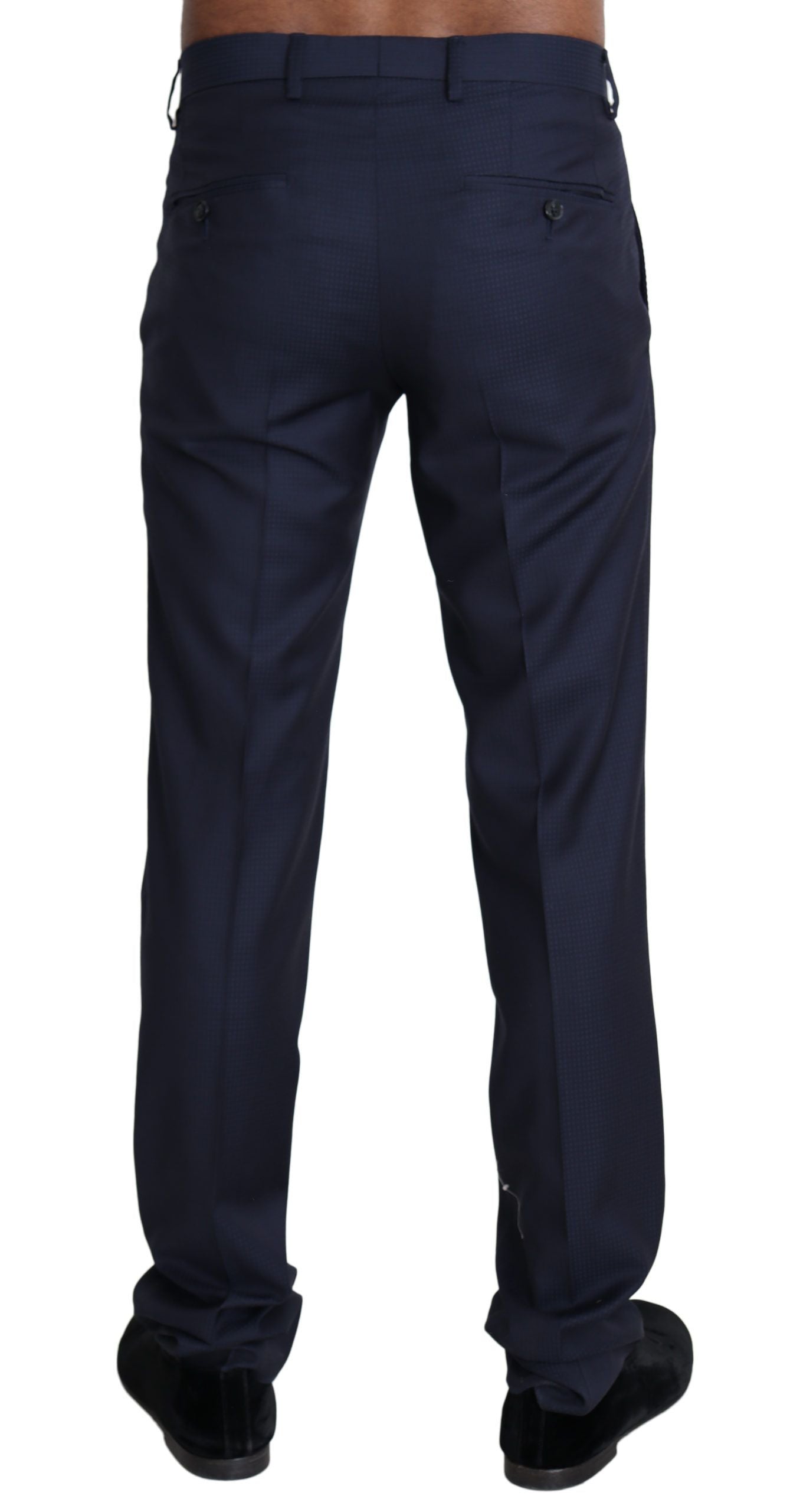 Elegante slim-fit pantalon van wolmix