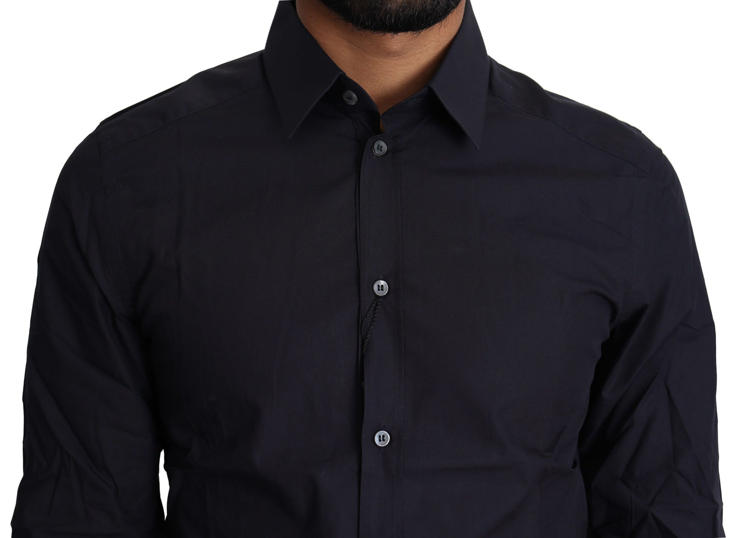 Camisa de vestir azul marino de corte slim Gold Series