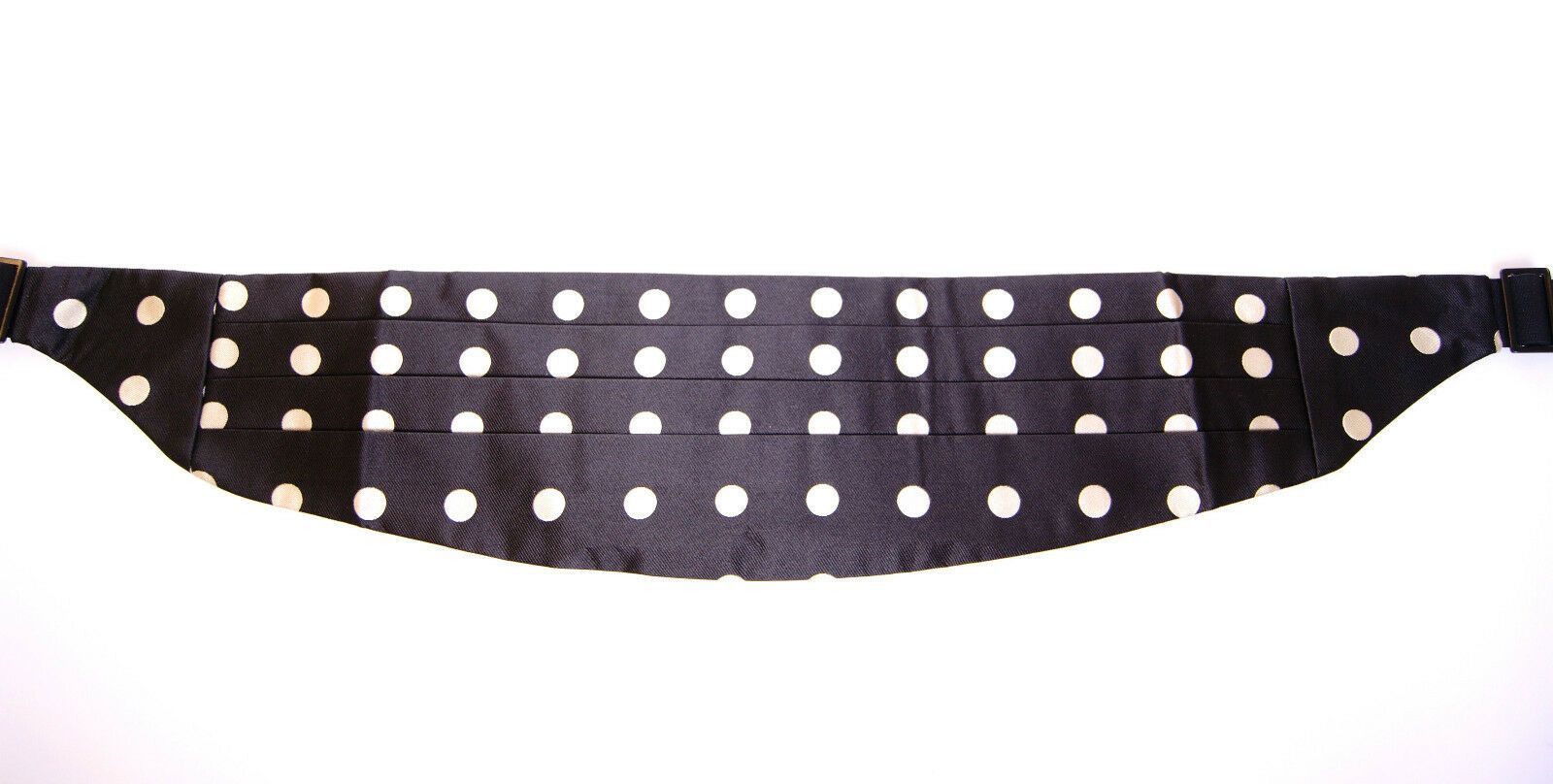 Elegante zijden zwarte polkadot buikband