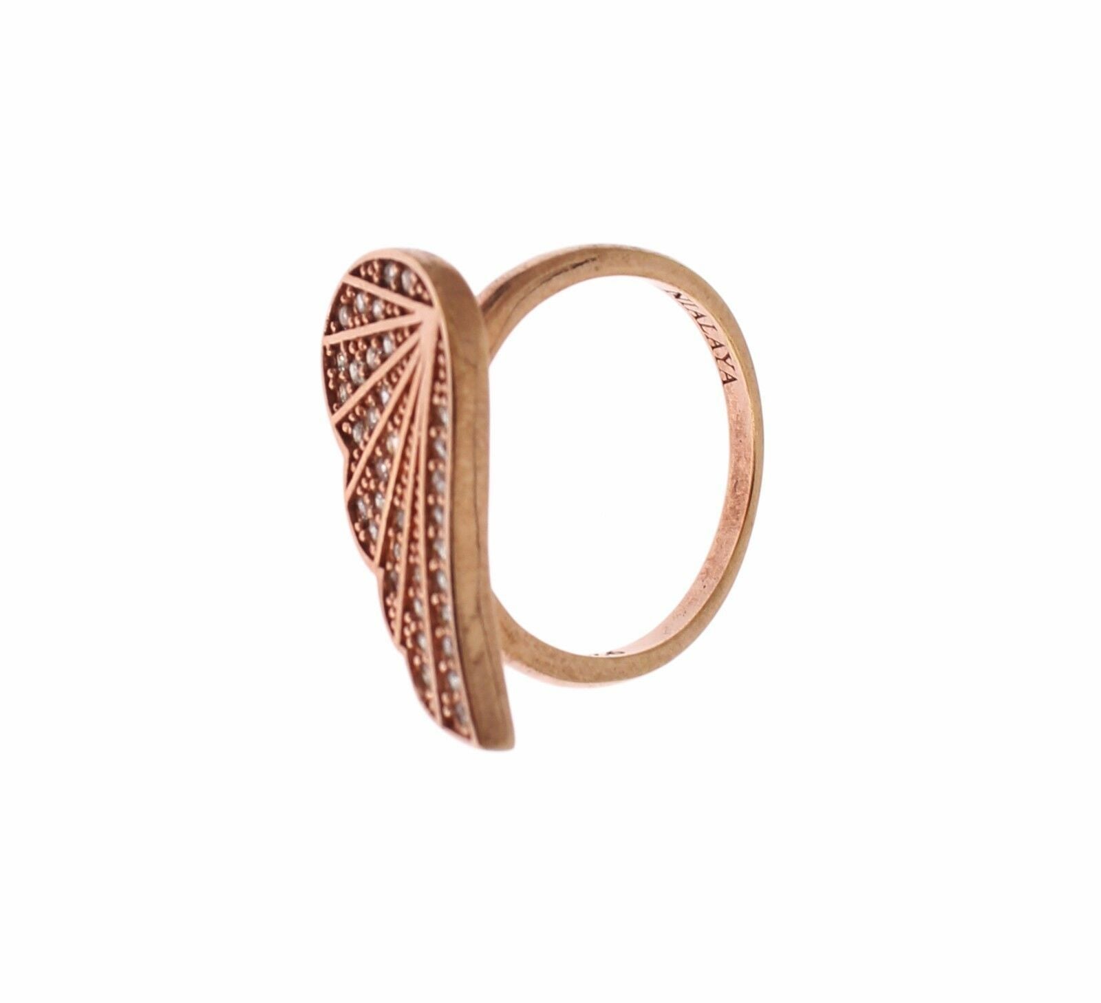 Elegant Pink Gold CZ Crystal Ring