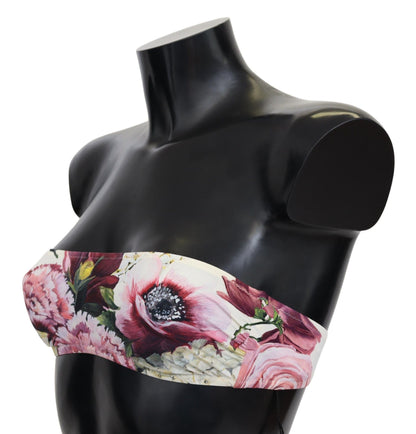 Bikinitopje met veelkleurige bloemen - Elegante zomerkleding