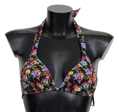 Top de bikini con estampado floral elegante