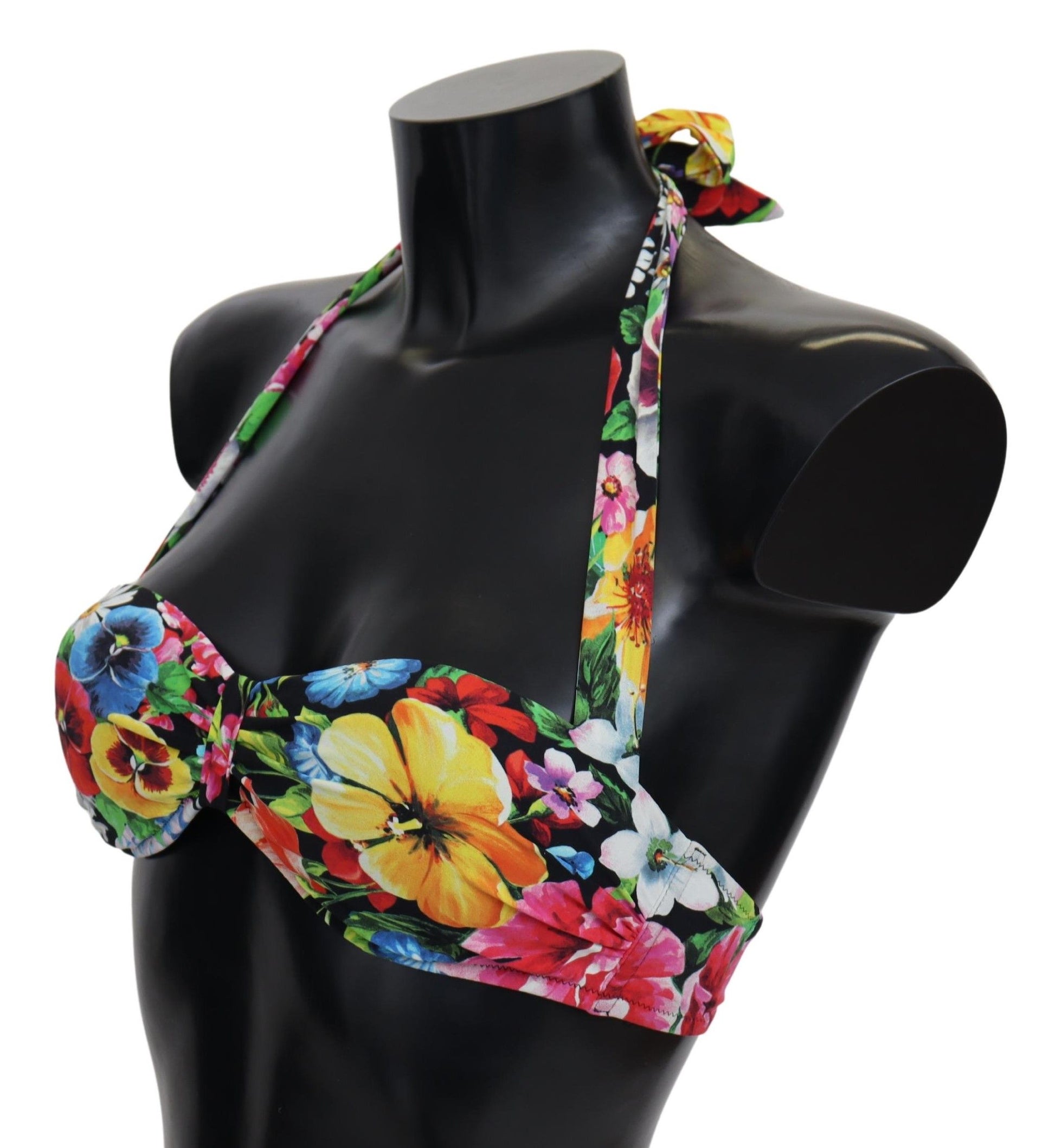 Hoogwaardige bikinitop met bloemen-elegantie