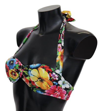 Top de bikini de gama alta con elegancia floral