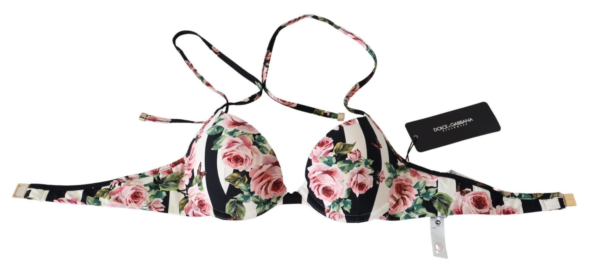 Elegante bikinitop met rozenprint