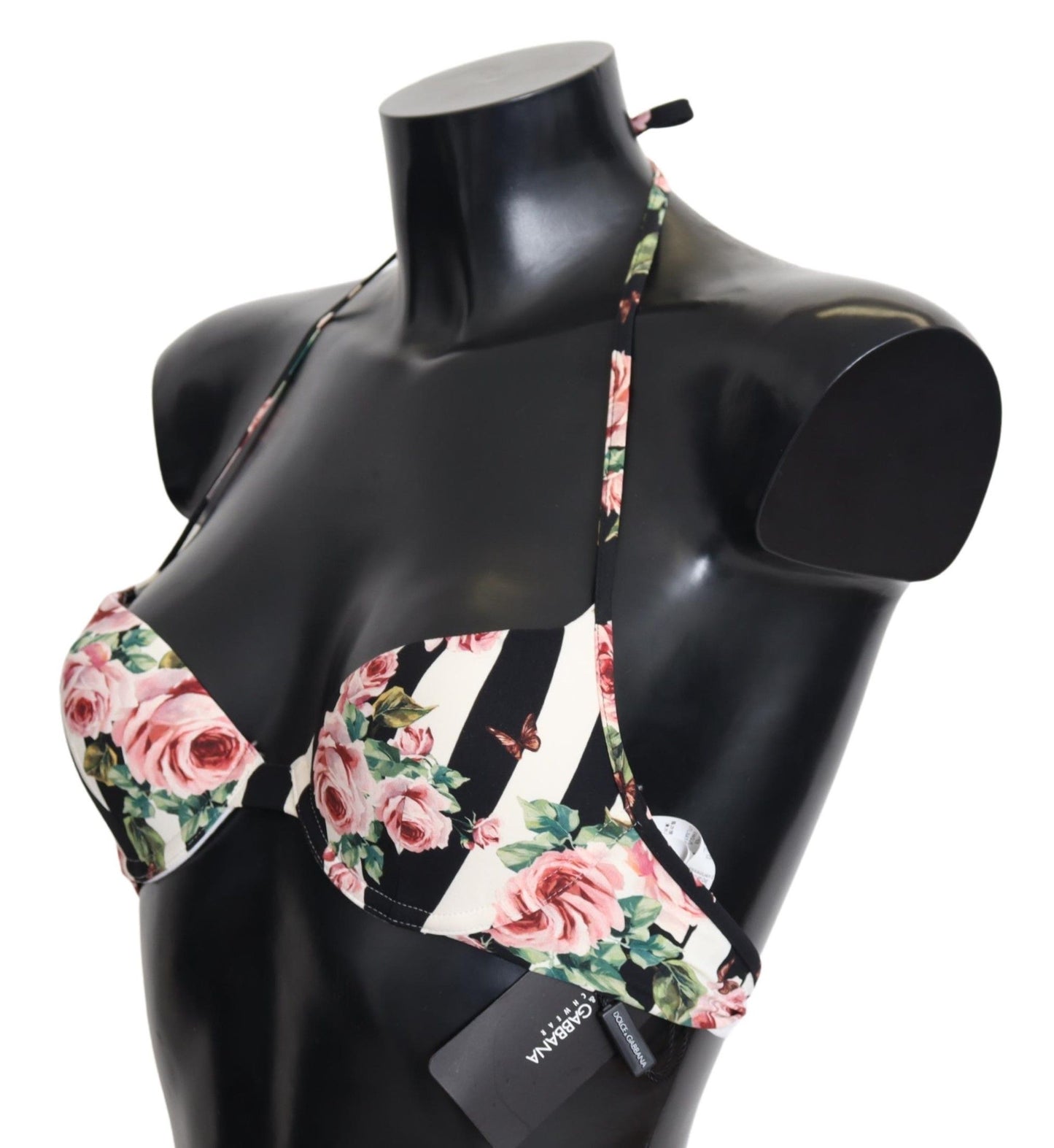 Top de bikini con estampado de rosas elegante