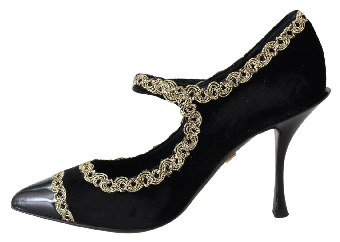 Elegante fluwelen gepatenteerde geborduurde pumps