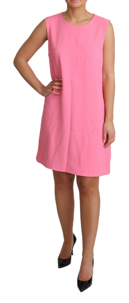 Elegante roze shift knielengte jurk