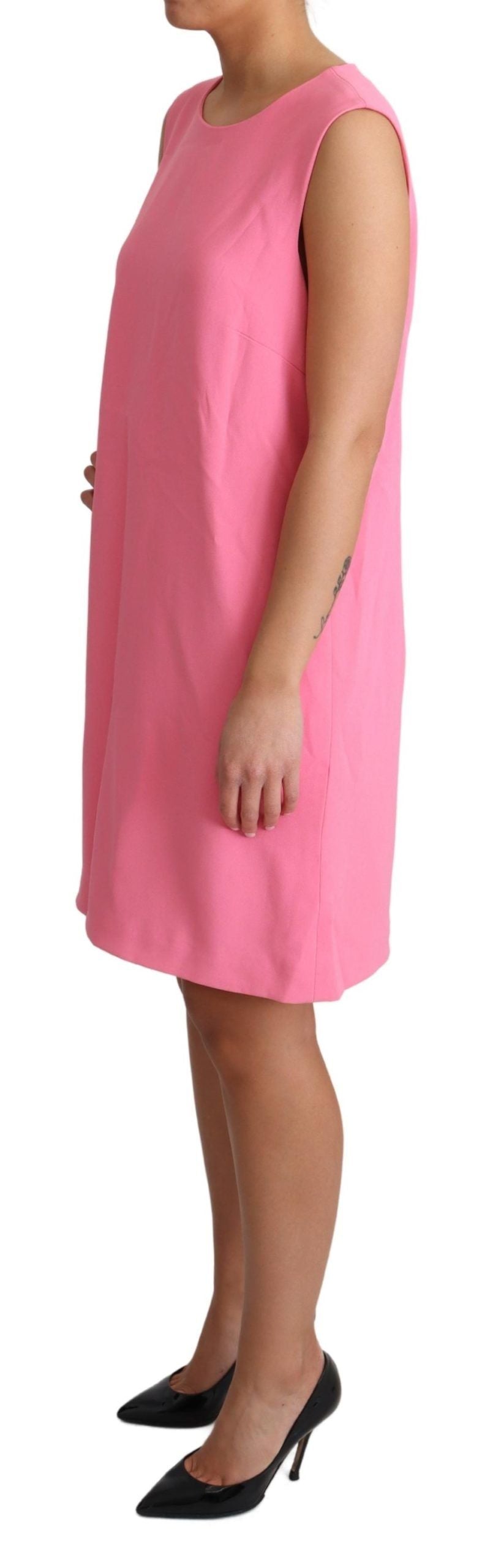 Elegante roze shift knielengte jurk