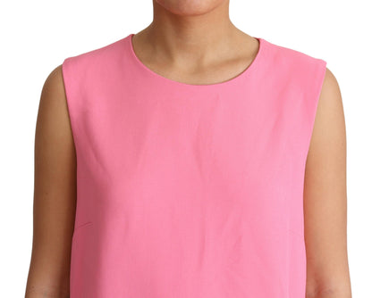 Elegante roze shift knielengte jurk