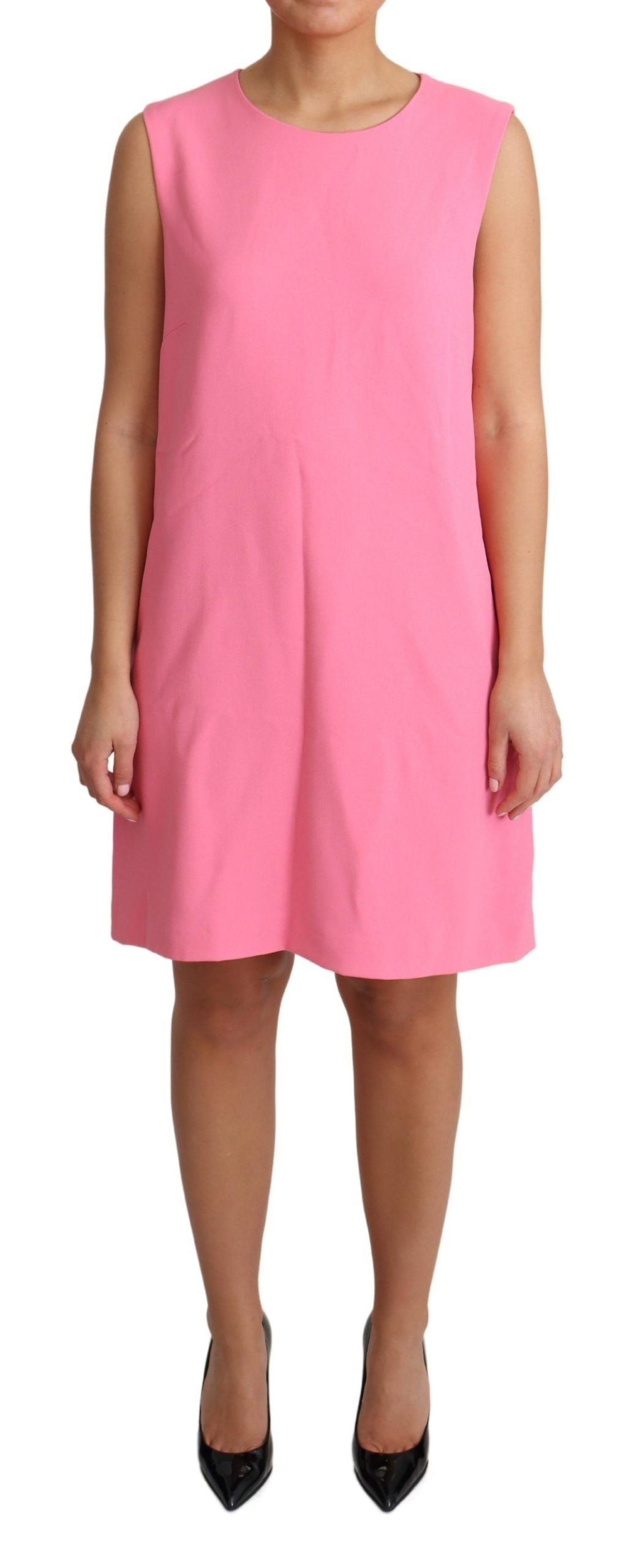 Elegante roze shift knielengte jurk