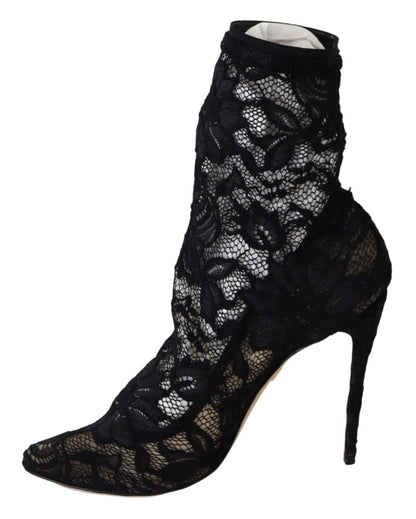 Zwarte kanten Taormina-pumps Elegance Unleashed