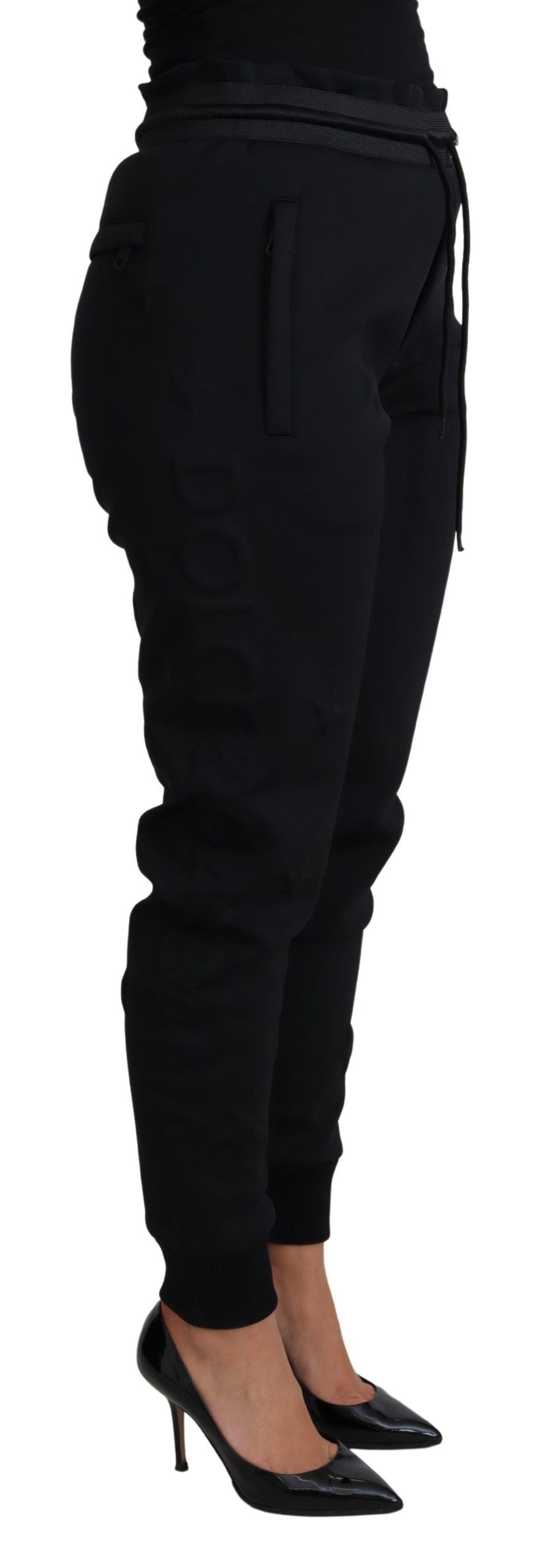 Elegante zwarte joggingbroek met iconisch logo