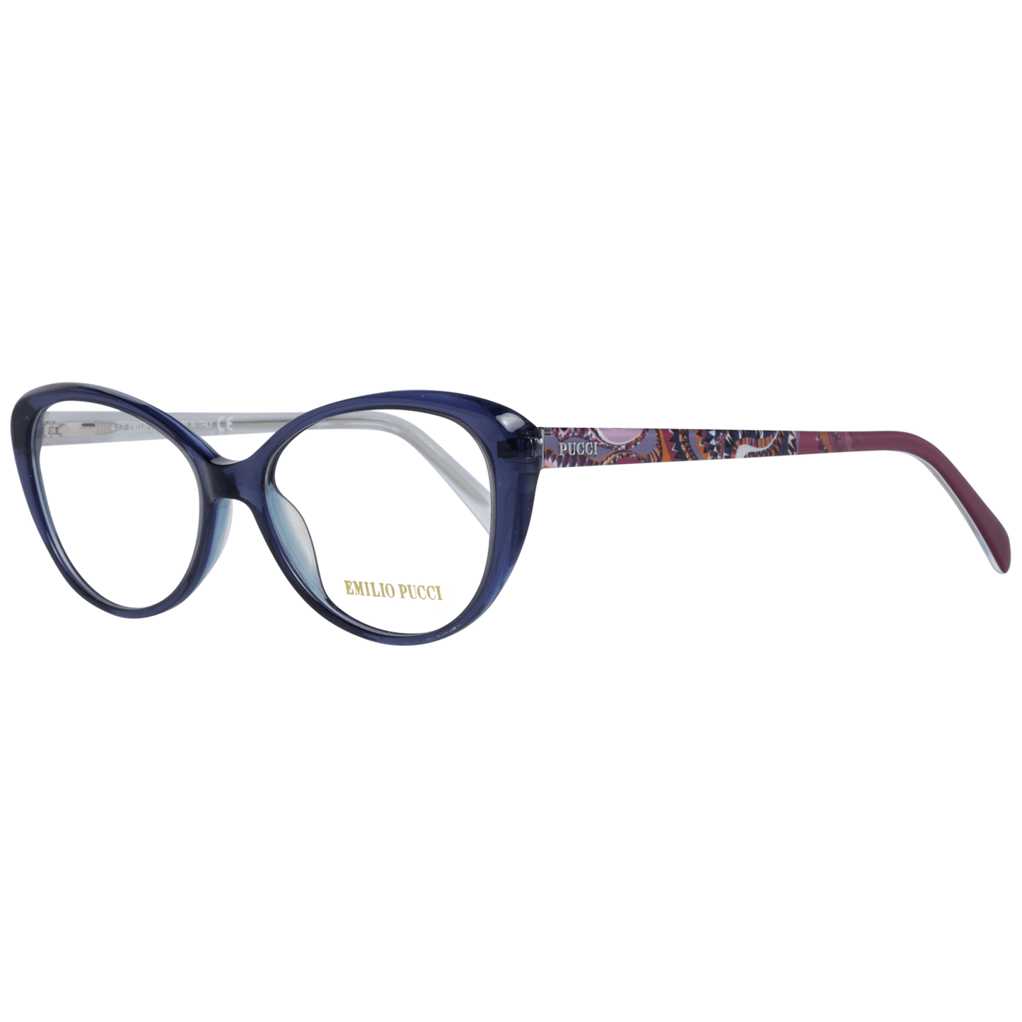 Gafas de mujer de diseñador con montura completa, color azul elegante