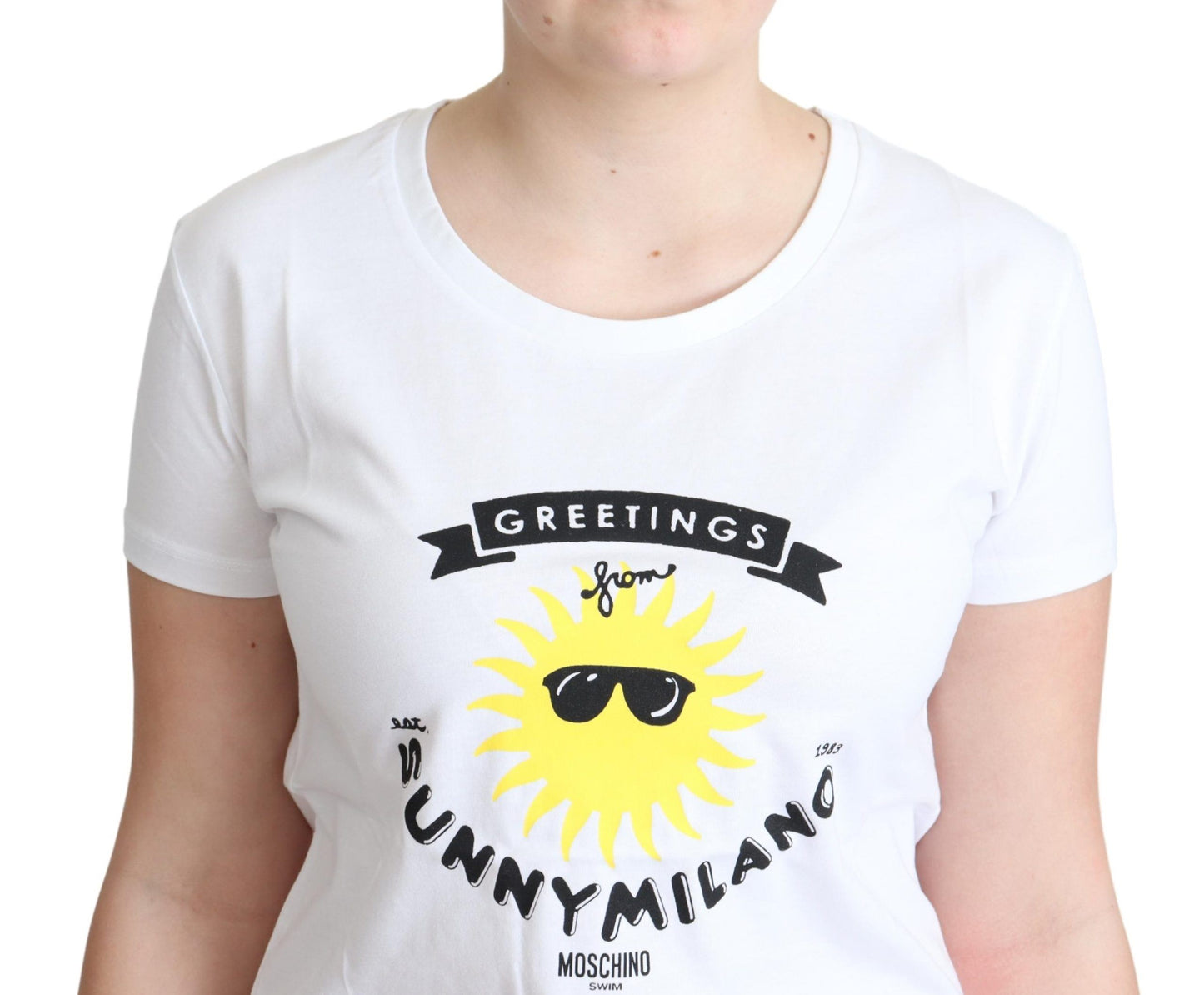 Zonnig katoenen T-shirt met Milano-print