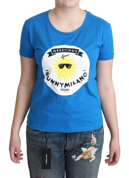 Zonnig Milano chic T-shirt met ronde hals