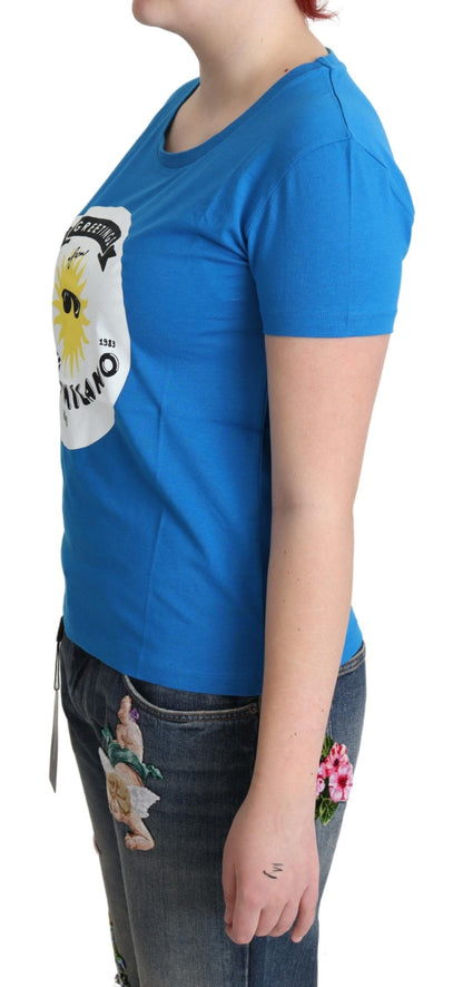 Zonnig Milano chic T-shirt met ronde hals