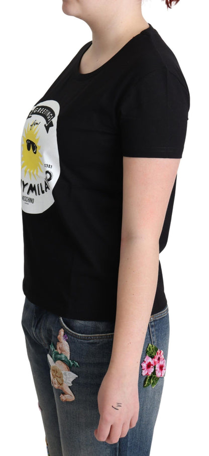 Chique katoenen T-shirt van Moschino met Milano-print