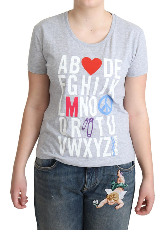 Elegant katoenen T-shirt met alfabetprint