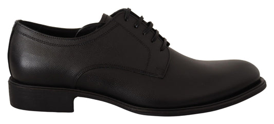 Zapatos Derby de cuero negros elegantes