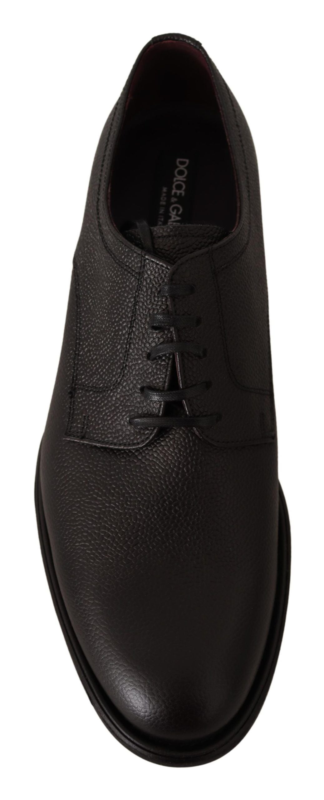 Elegant Black Leather Derby Dress Shoes