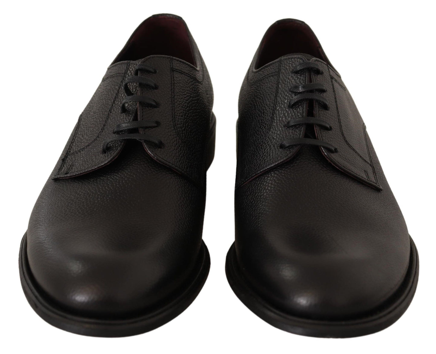 Elegant Black Leather Derby Dress Shoes