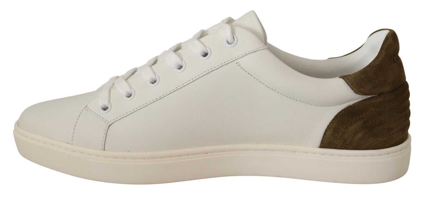 Witte suède leren heren lage sneakers