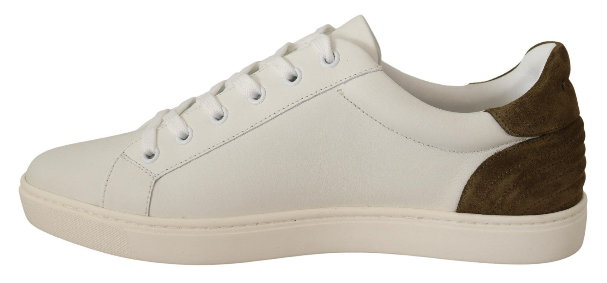 Zapatillas elegantes de cuero blanco para hombre