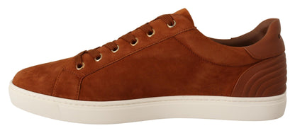 Elegant Light Brown Leather Sneakers