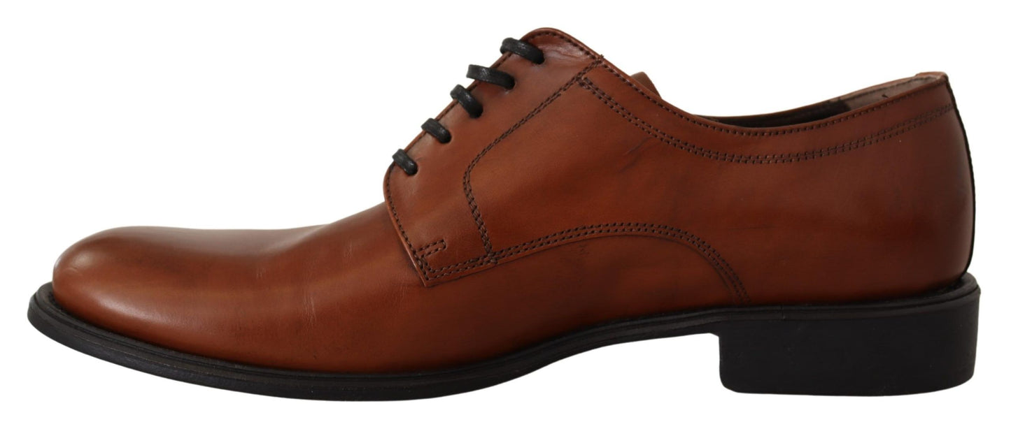 Elegant Brown Derby Formal Shoes