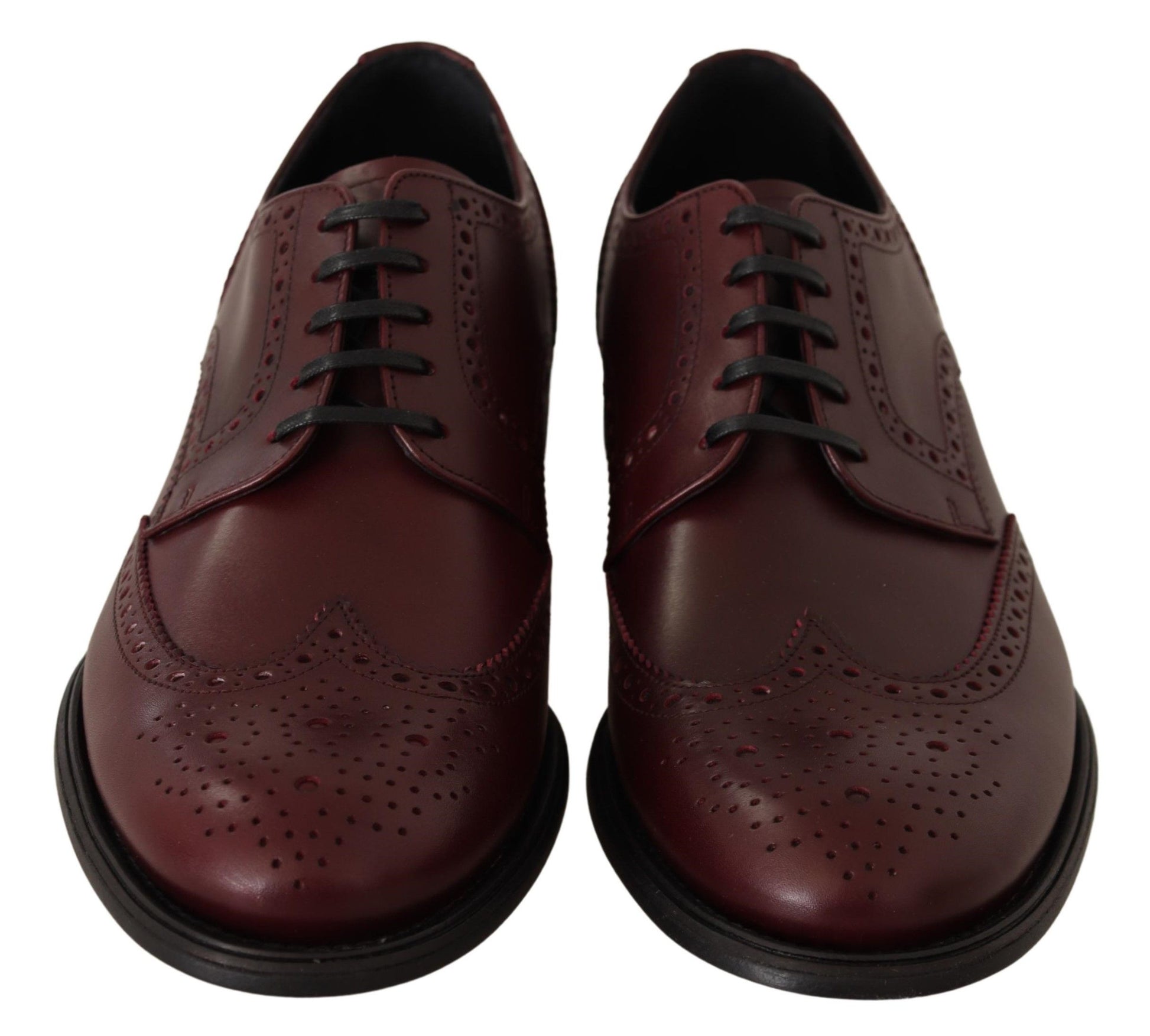 Elegante bordeaux leren derbyschoenen