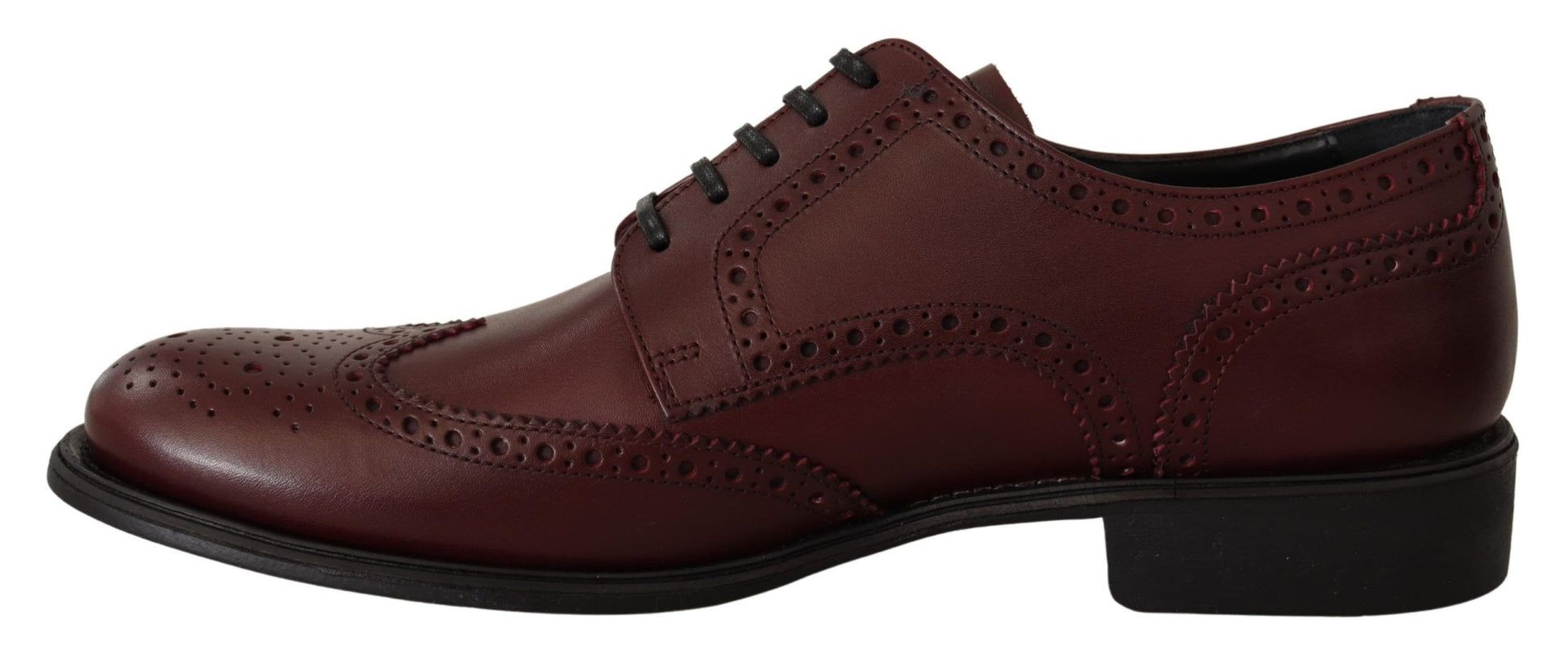 Elegante bordeaux leren derbyschoenen