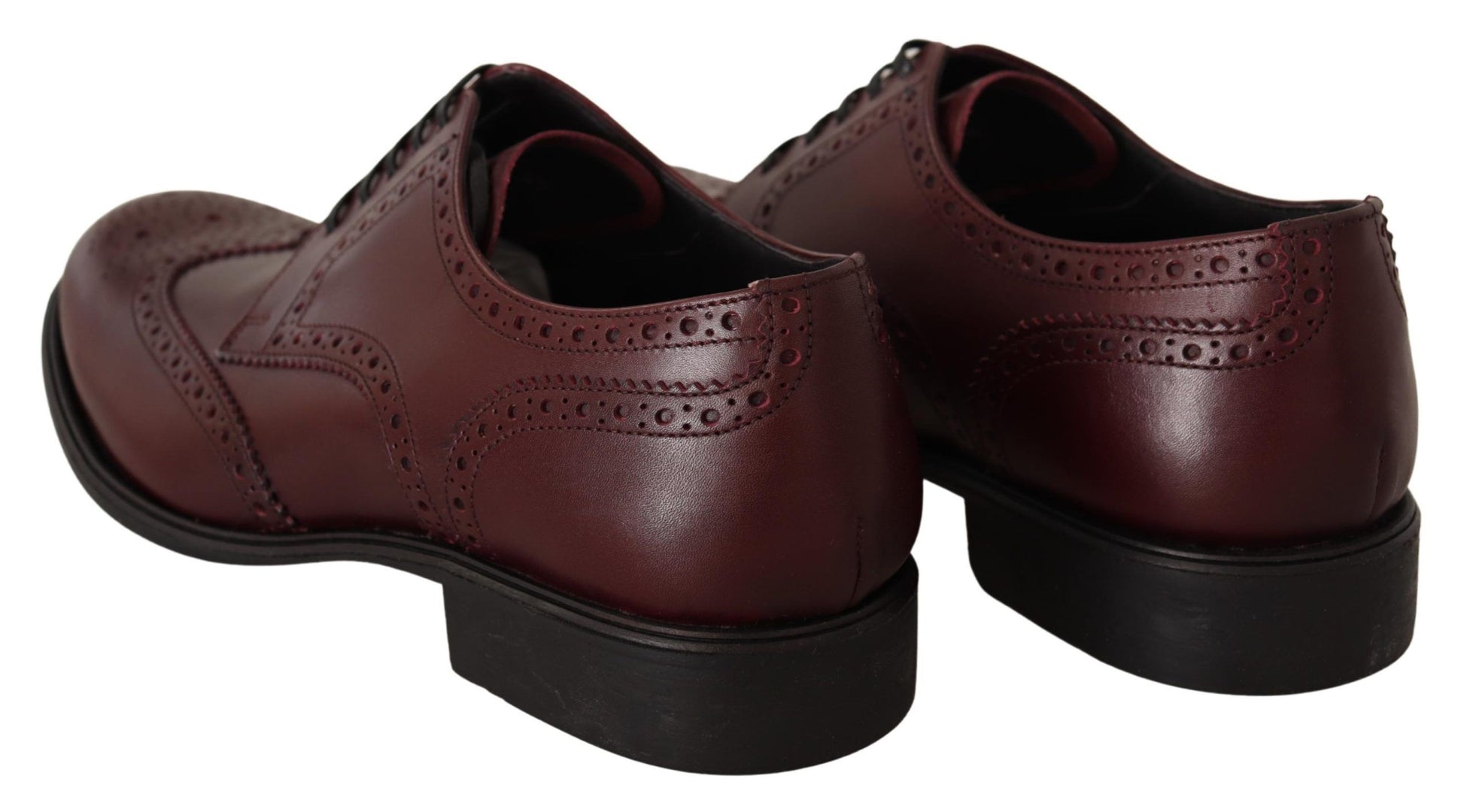 Elegante bordeaux leren derbyschoenen