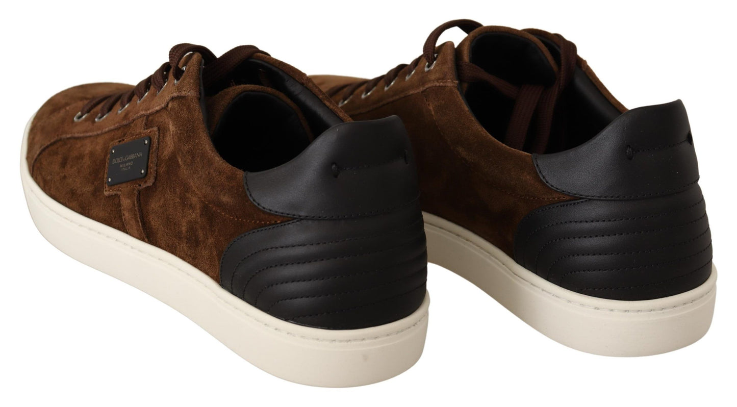 Elegante leren casual sneakers in bruin