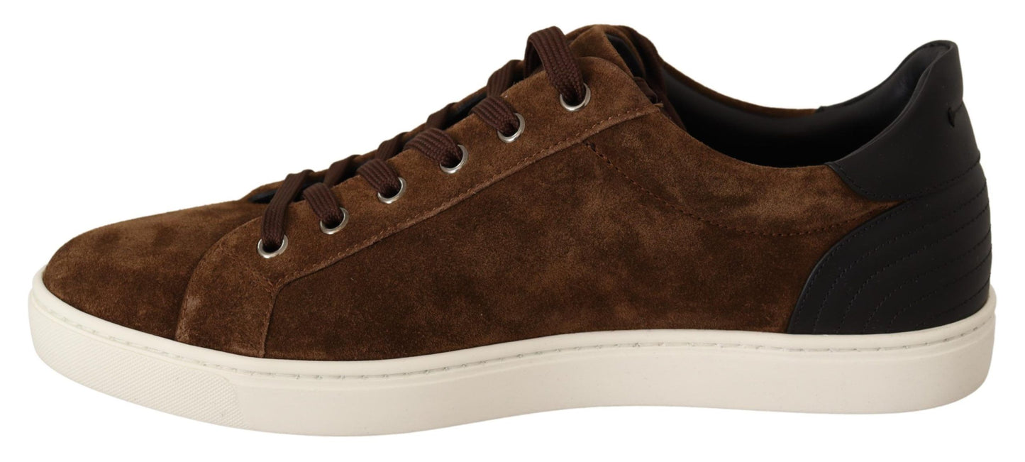 Elegante leren casual sneakers in bruin