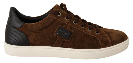 Elegante leren casual sneakers in bruin