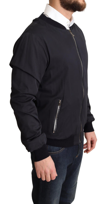 Chaqueta bomber elegante en mezcla de seda