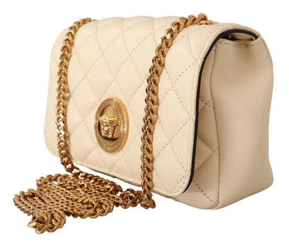 Witte nappa lederen Medusa kleine crossbody tas