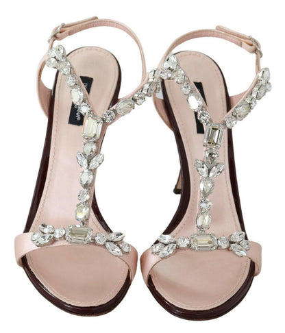 Roze kristallen hakken Keira sandalen