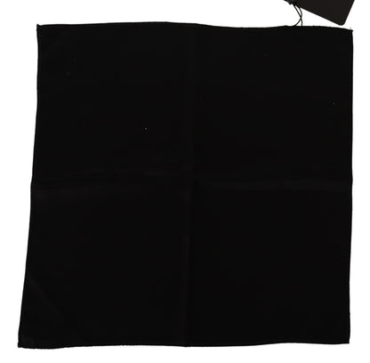 Elegant Black Silk Pocket Square