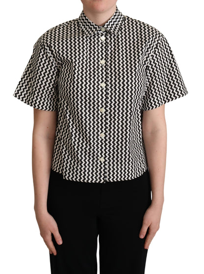 Zigzag elegantie katoenen polotop