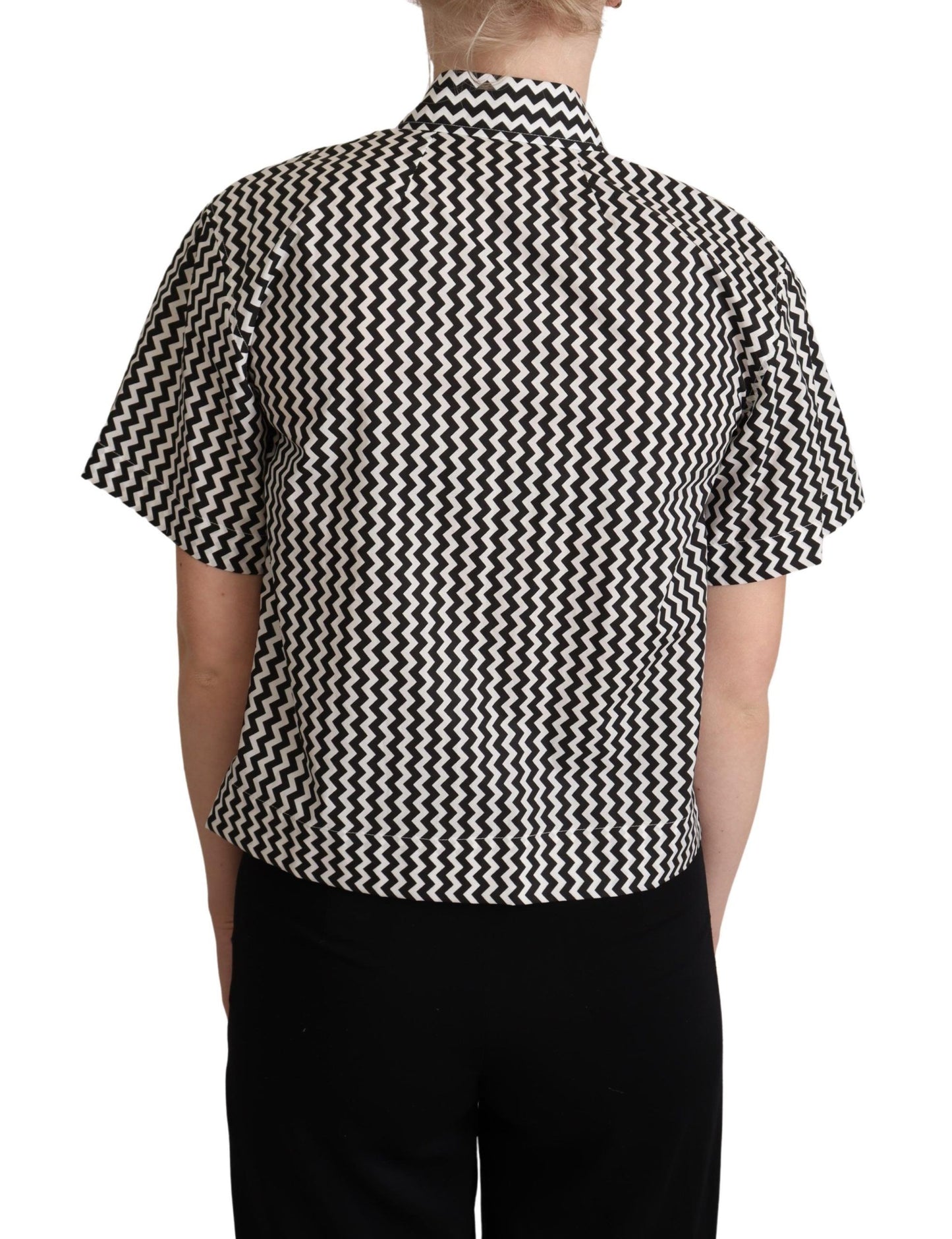 Zigzag elegantie katoenen polotop