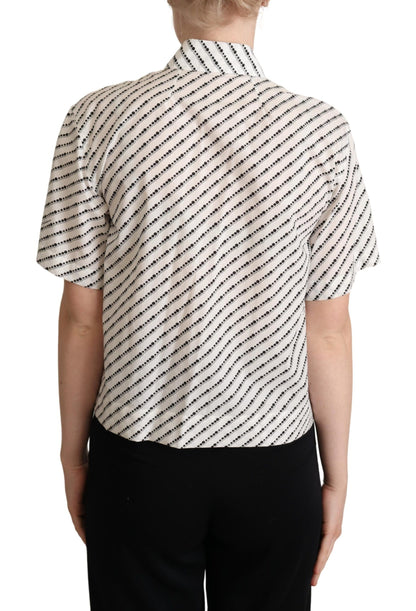 Elegante katoenen polotop met stippen