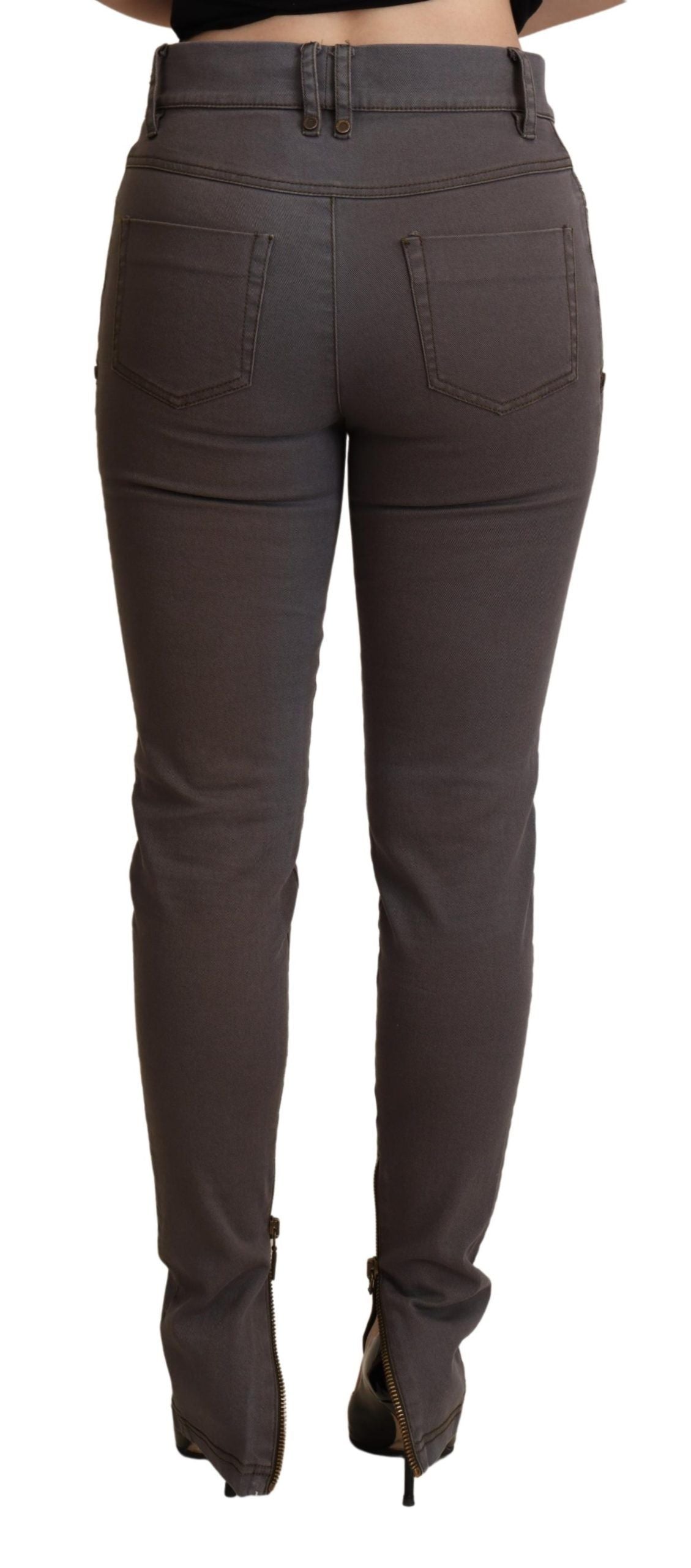 Chique bruine slim-fit skinny jeans