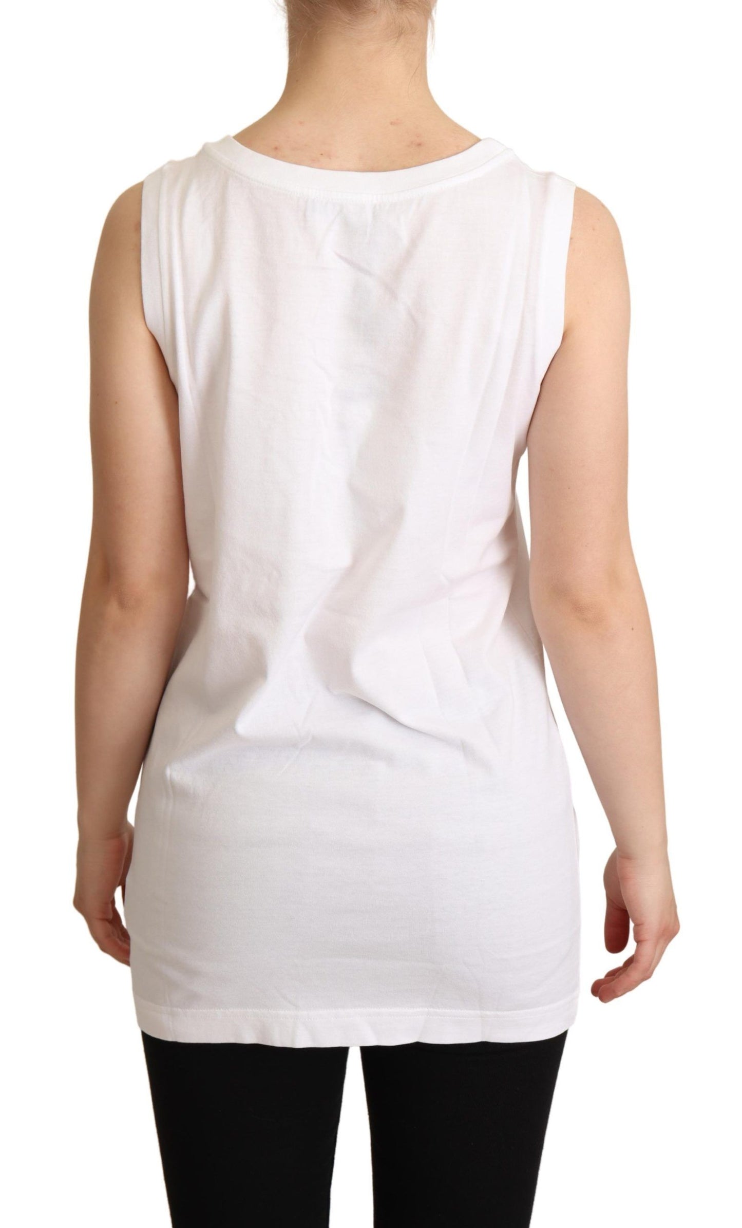 Wit La Moda Crystal tanktop-T-shirt